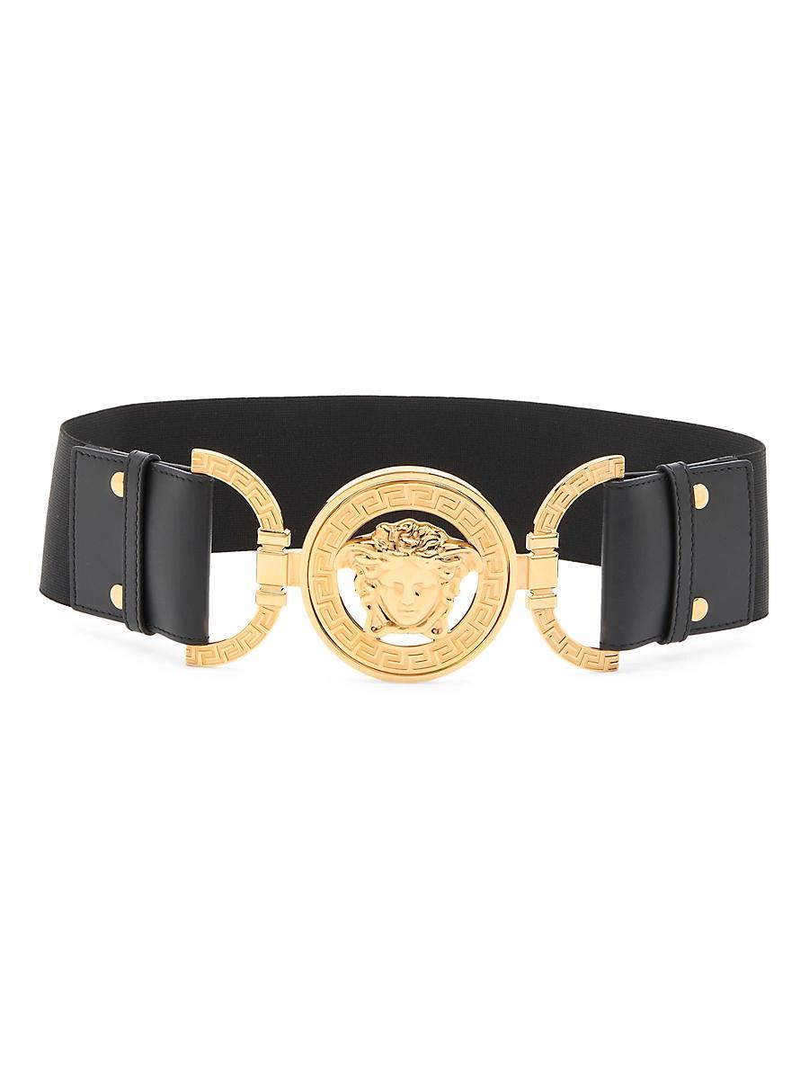 Womens Medusa Buckle Leather Belt Product Image