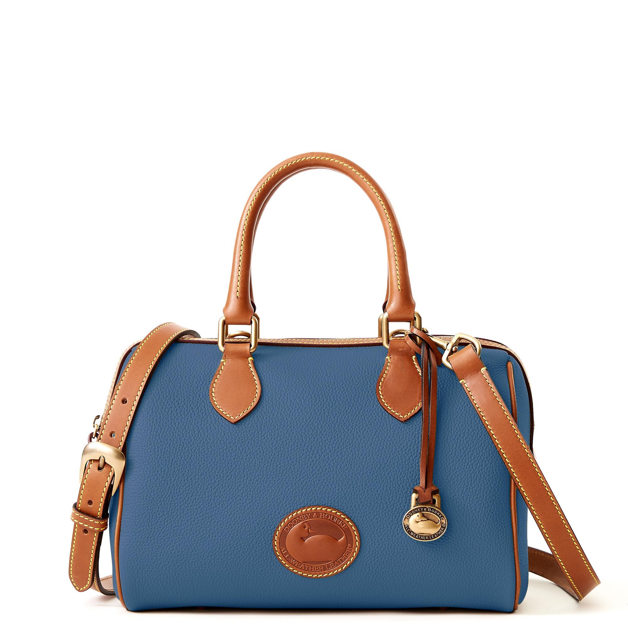 Dooney & Bourke Womens All Weather Leather 3.0 Barrel Satchel 28 Bag in Green Product Image