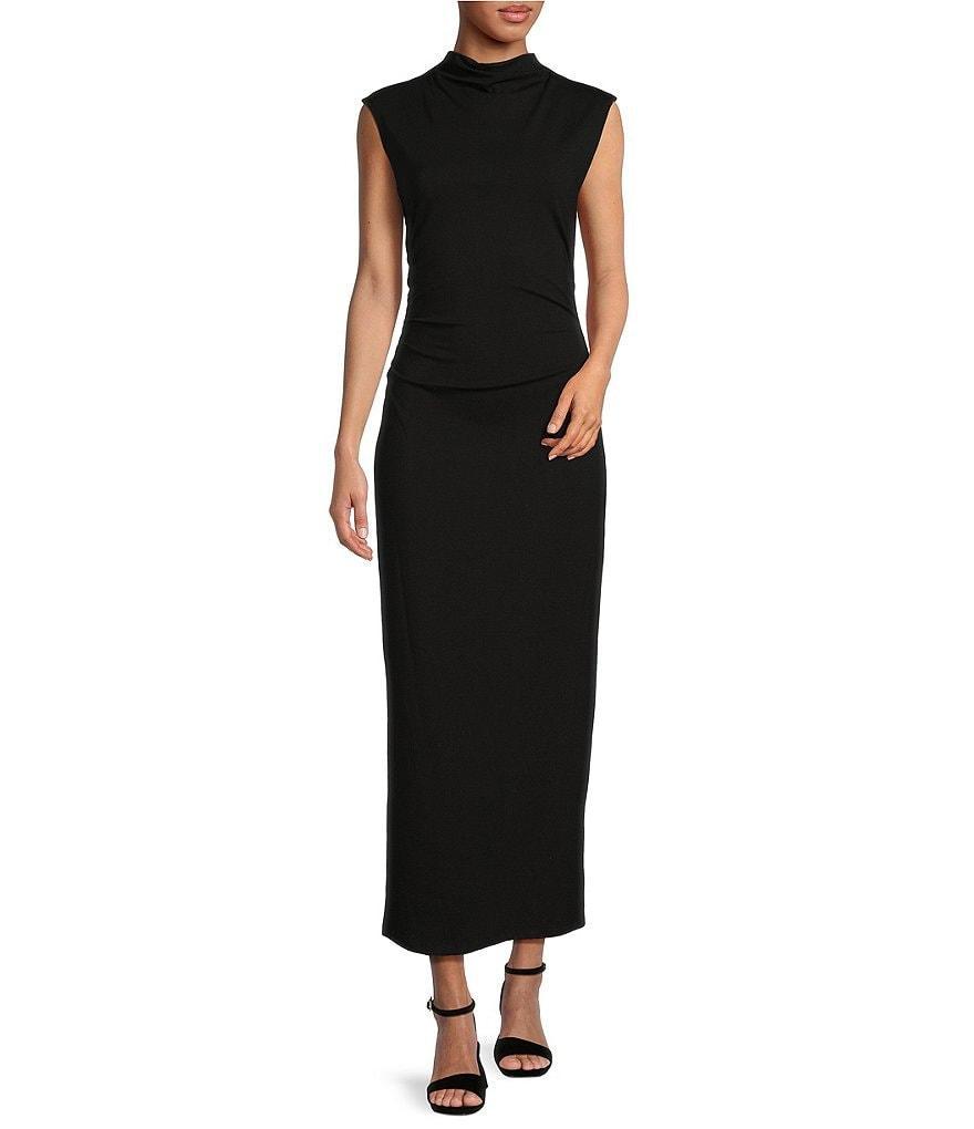 Gianni Bini Knit Mock Neck Cap Sleeve Bodycon Midi Dress Product Image
