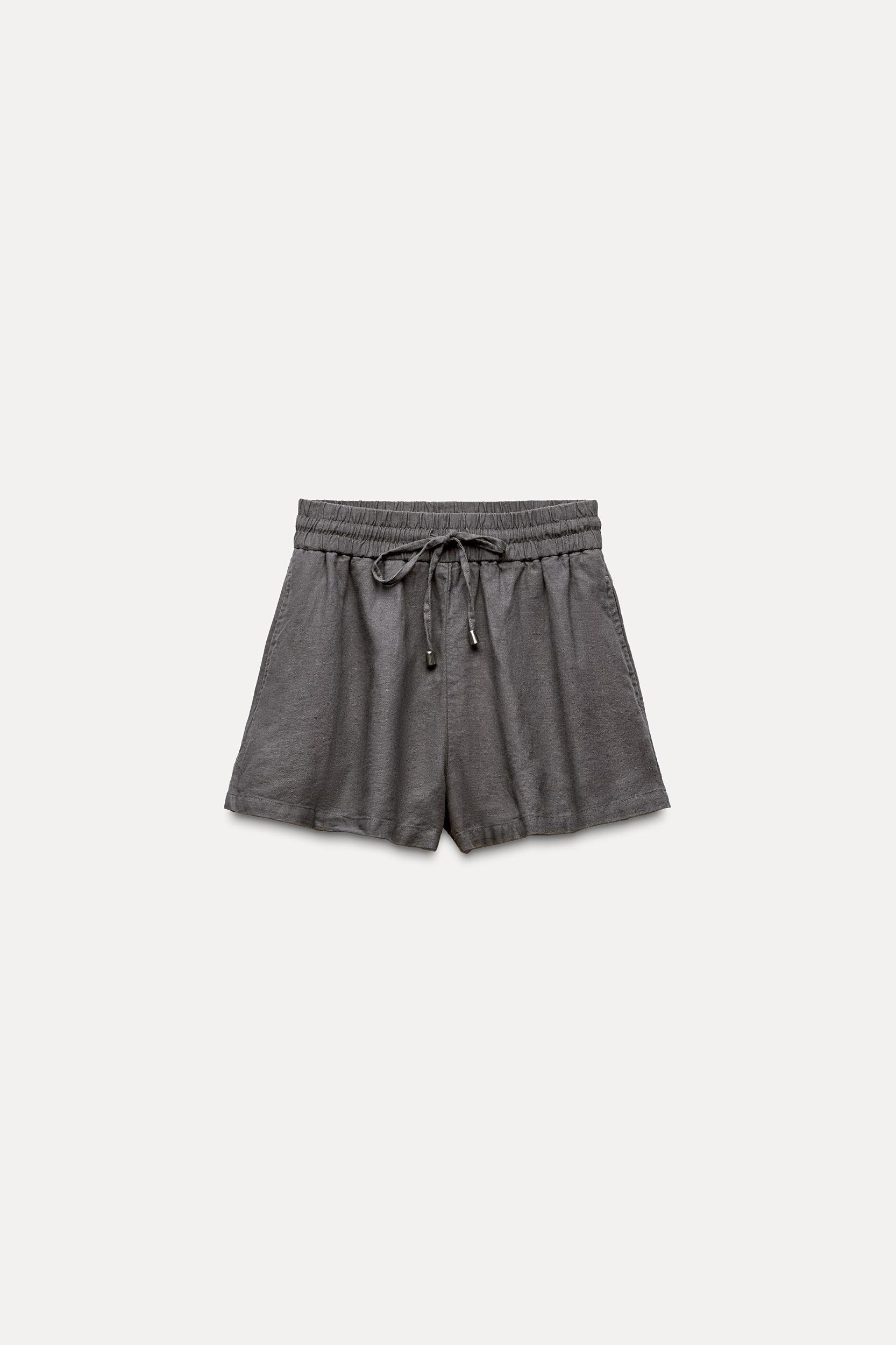 LINEN BLEND SHORTS Product Image