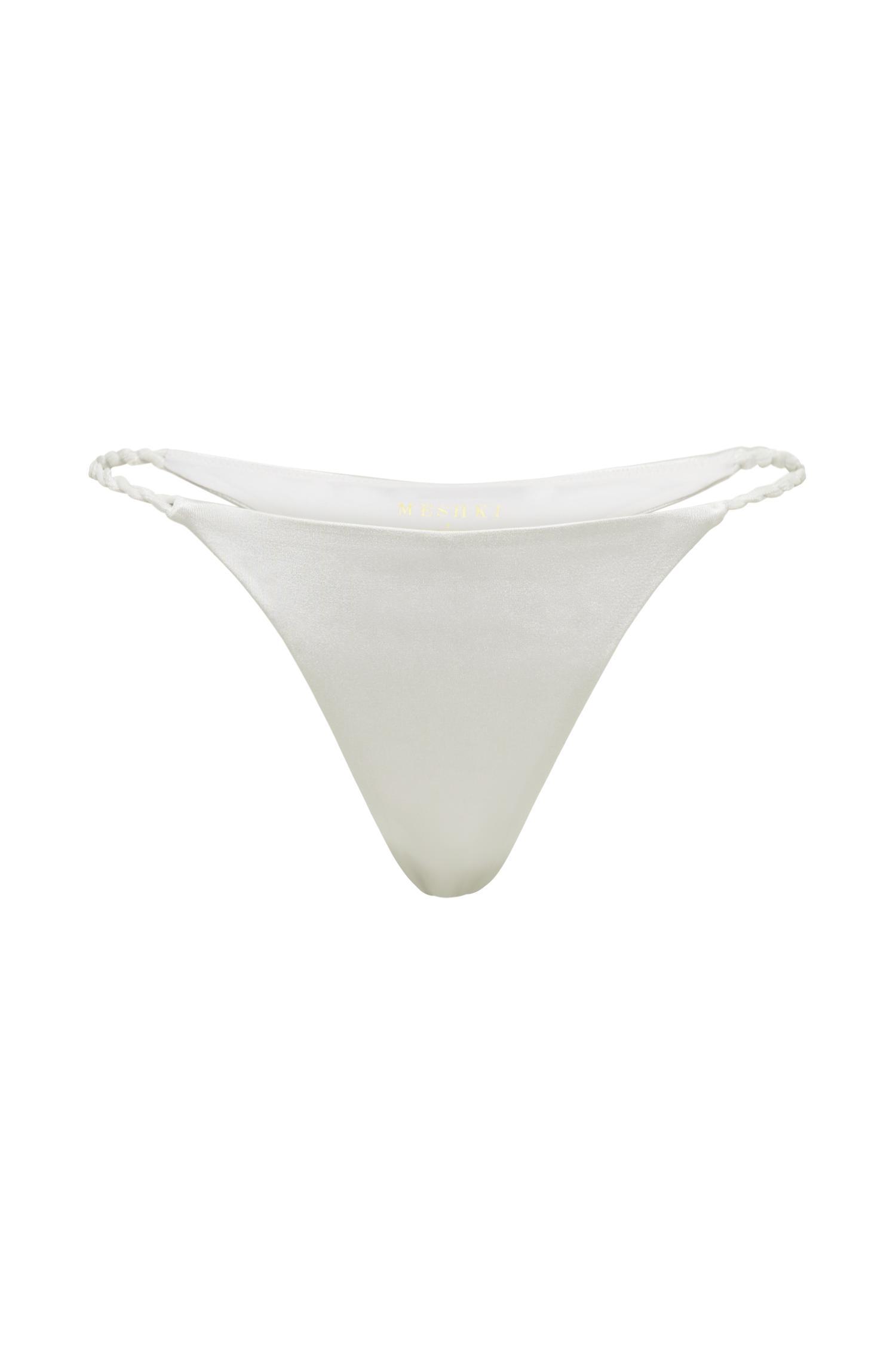 Melika Braided Bikini Bottoms - Ivory Product Image