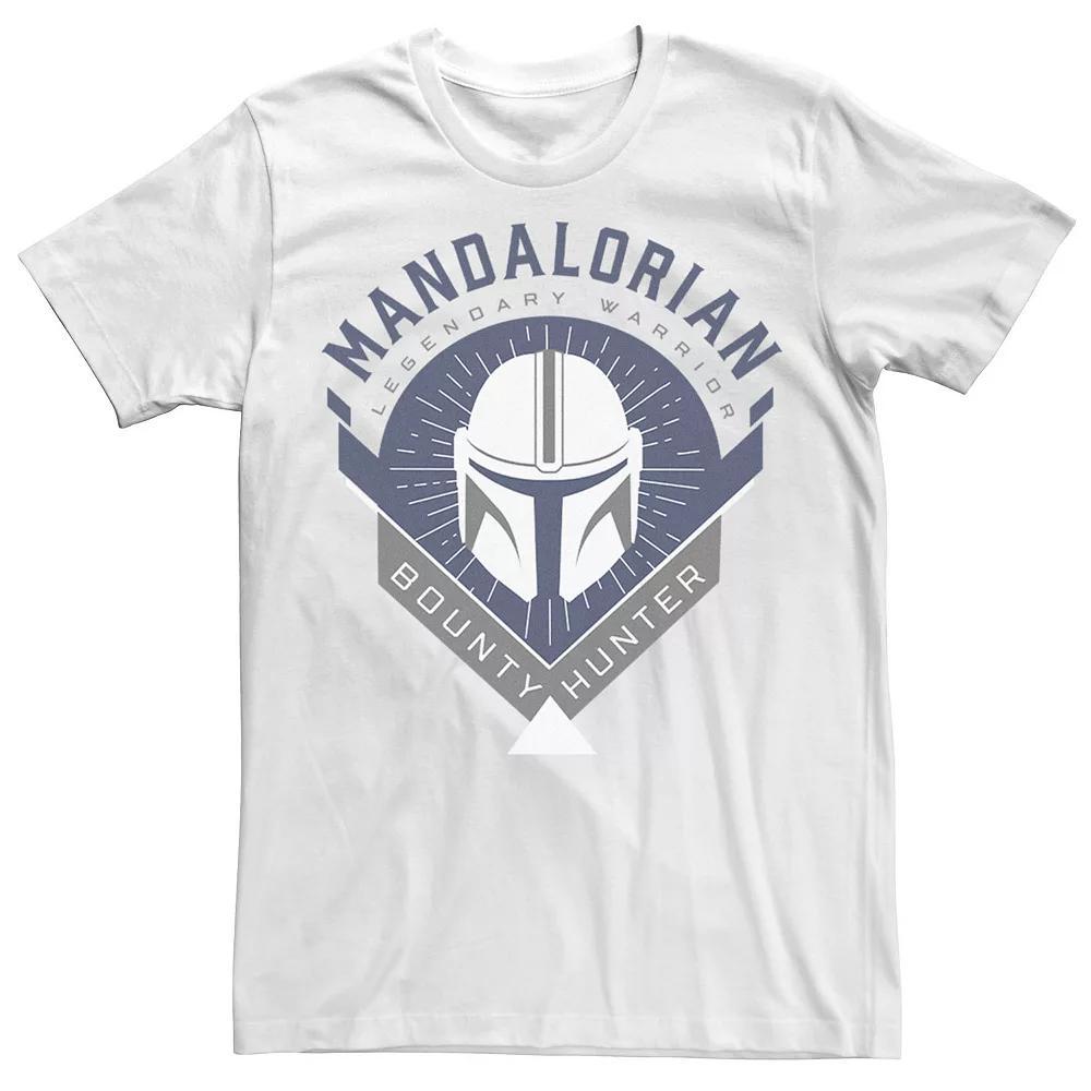 Big & Tall Star Wars The Mandalorian Warrior Emblem Tee, Men's, Size: 4XLT, White Product Image
