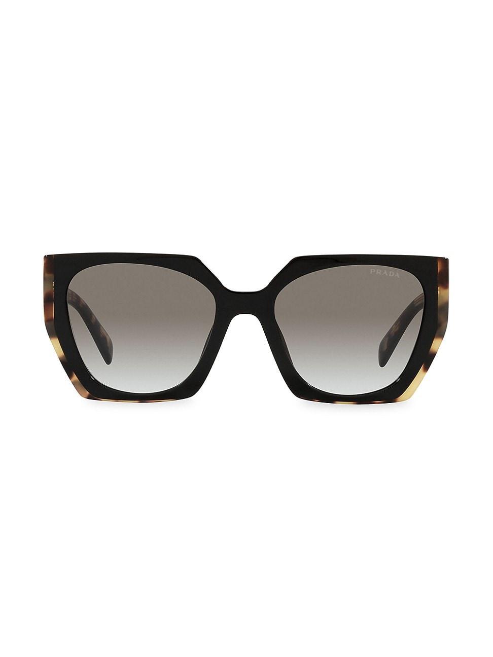 Prada Womens PR 15WS 54mm Tortoise Rectangle Sunglasses Product Image