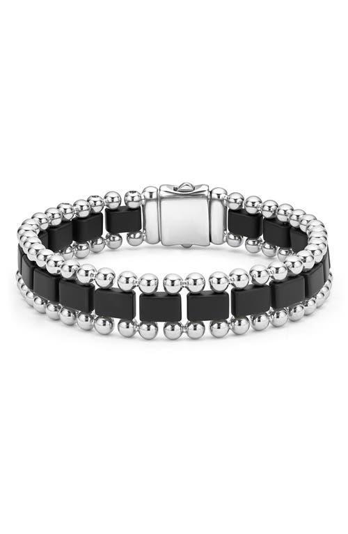 LAGOS Men's Anthem Ceramic Link Bracelet in Black at Nordstrom, Size 8 Product Image