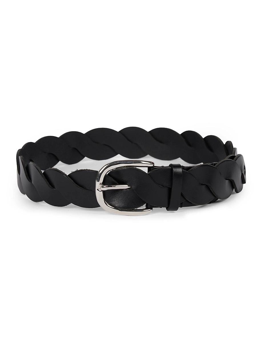 Womens Zigza Interlocking Leather Belt Product Image