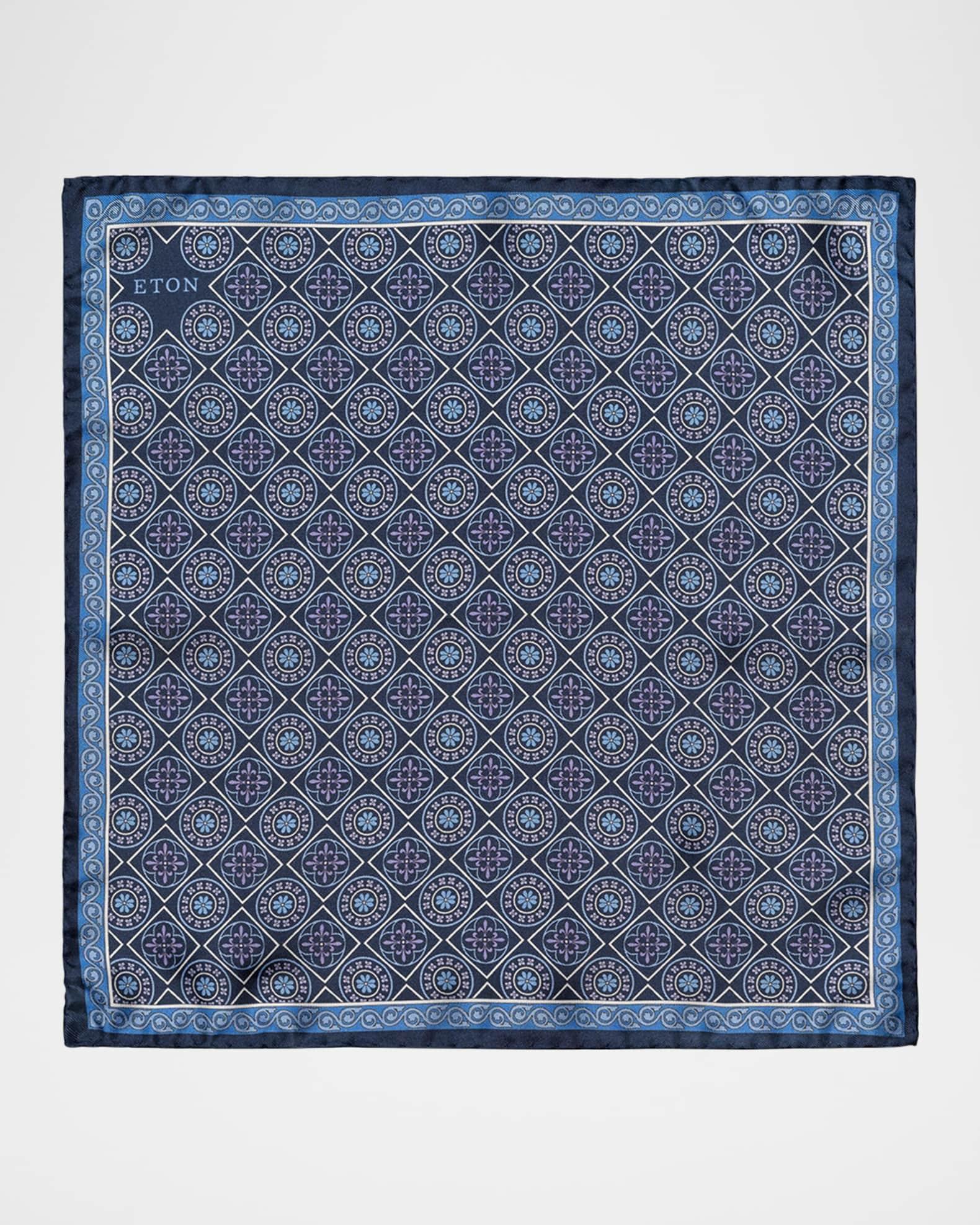 Men's Medallion Silk Pocket Square Product Image