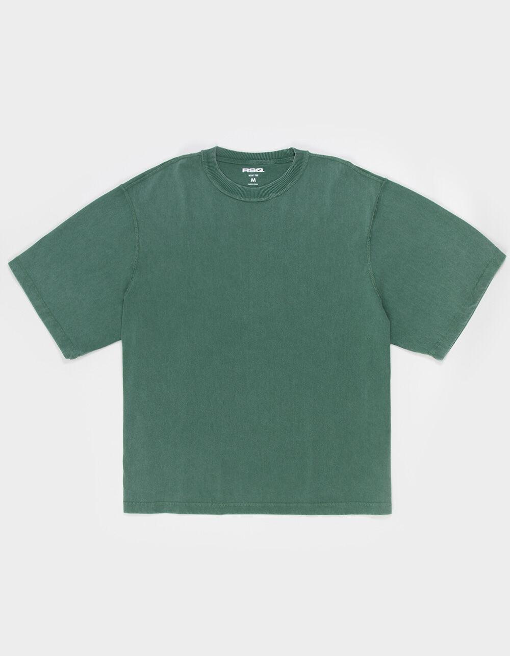RSQ Mens Vintage Wash Boxy Tee - OLIVE Product Image