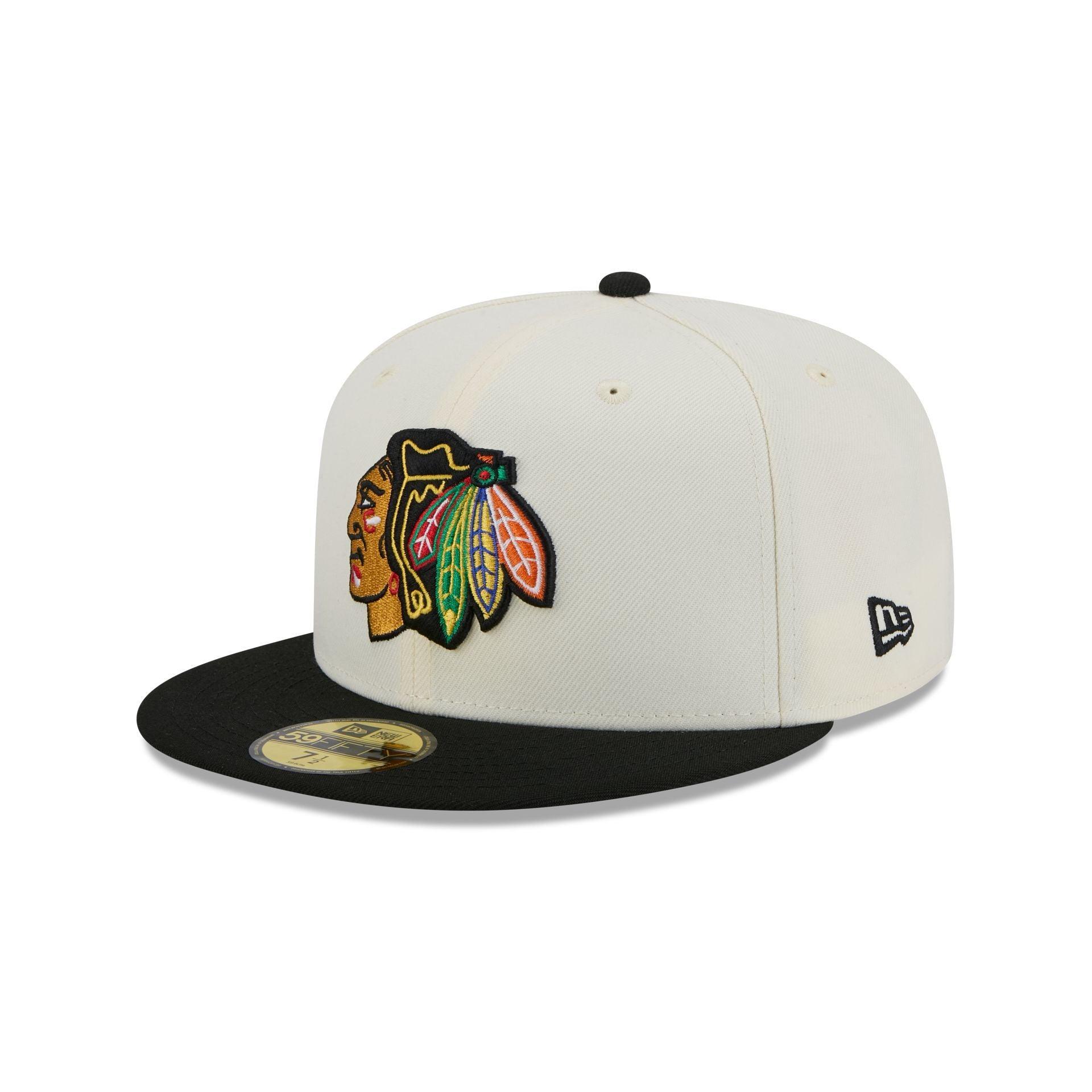 Chicago Blackhawks Chrome White 59FIFTY Fitted Hat Male Product Image