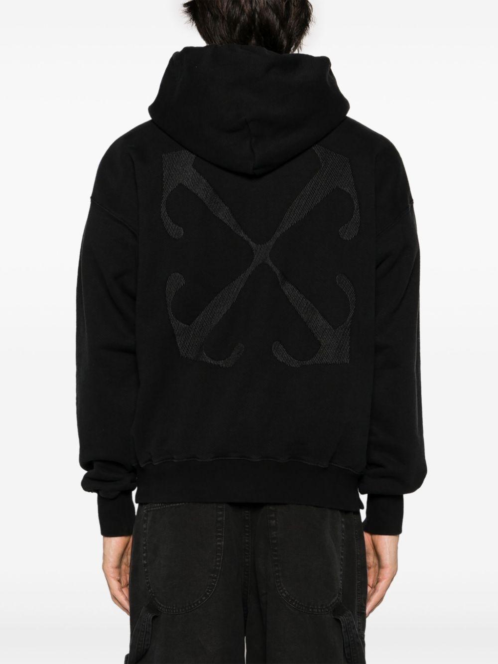 Arrows-embroidered cotton hoodie Product Image