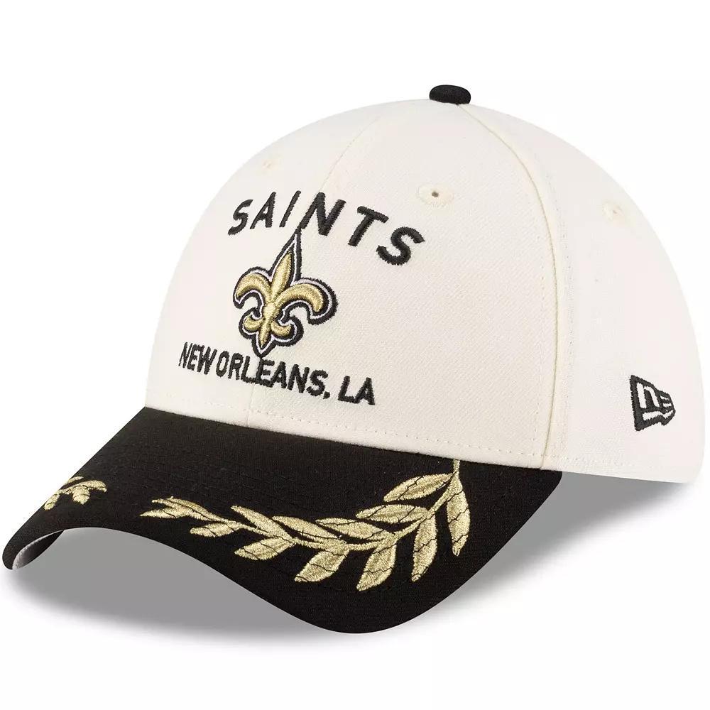 Men's New Era  Cream/Black New Orleans Saints 2025 NFL Draft 39THIRTY Flex Hat, Size: Medium/Large, Beige Product Image