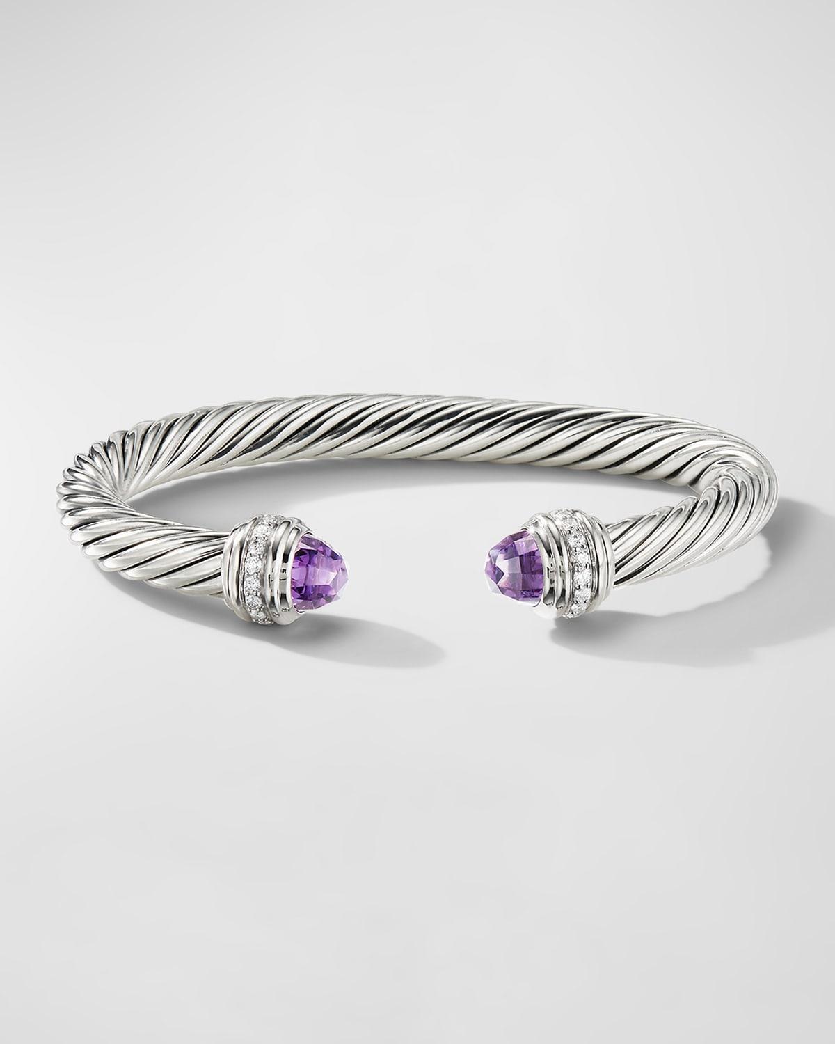 Womens Classic Cable Bracelet in Sterling Silver Product Image