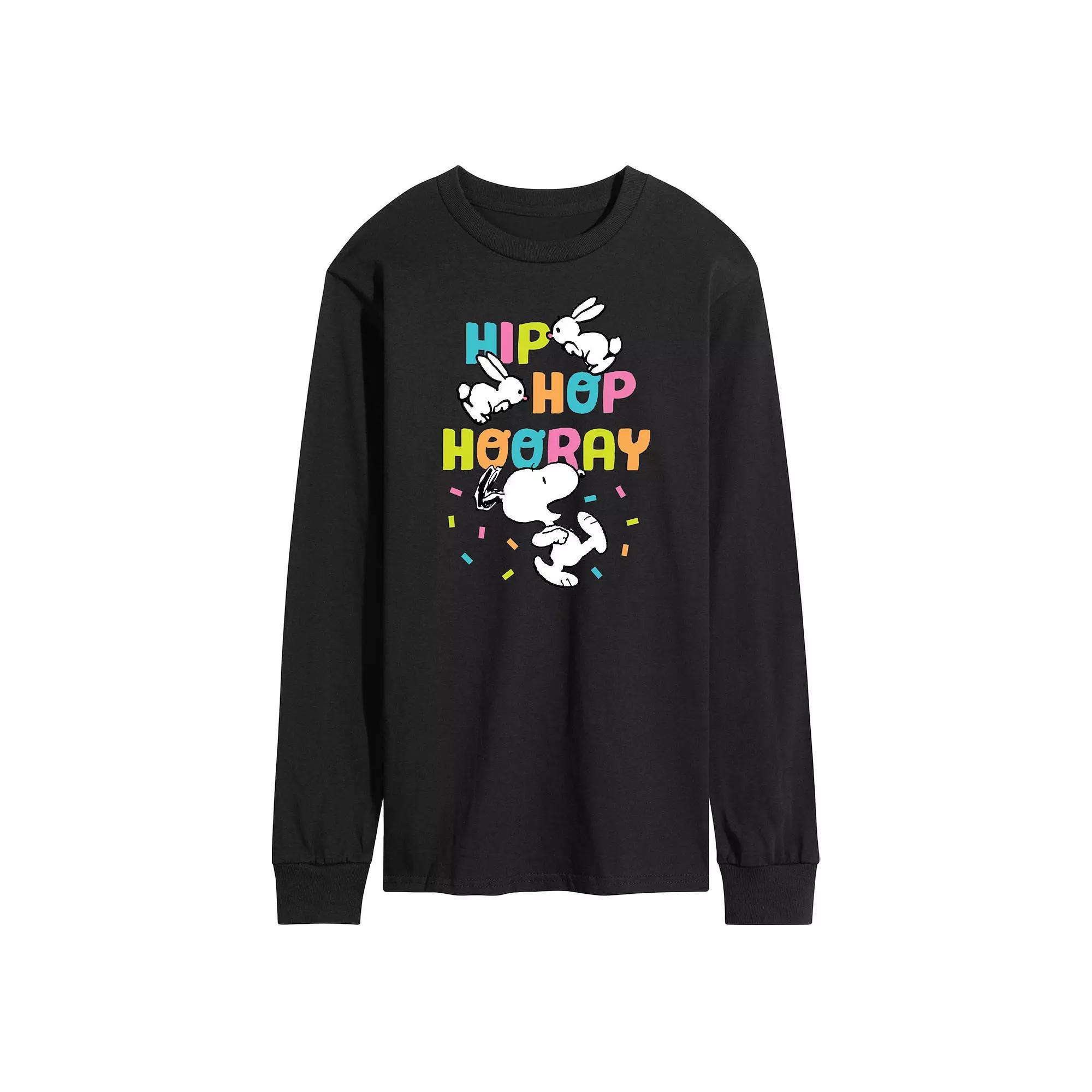 Mens Peanuts Hip Hop Hooray Long Sleeve Graphic Tee Product Image