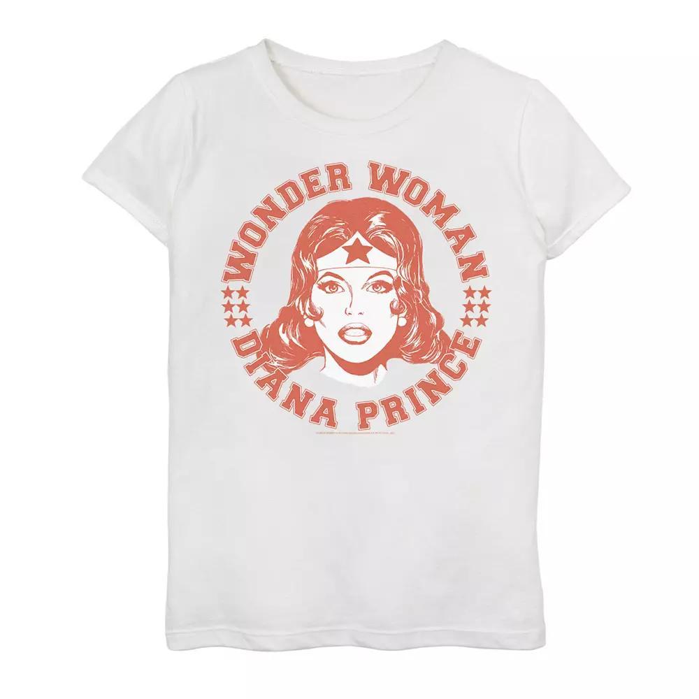 Girls 7-16 Wonder Woman College Woman Graphic Tee, Girl's, Size: XL, White Product Image