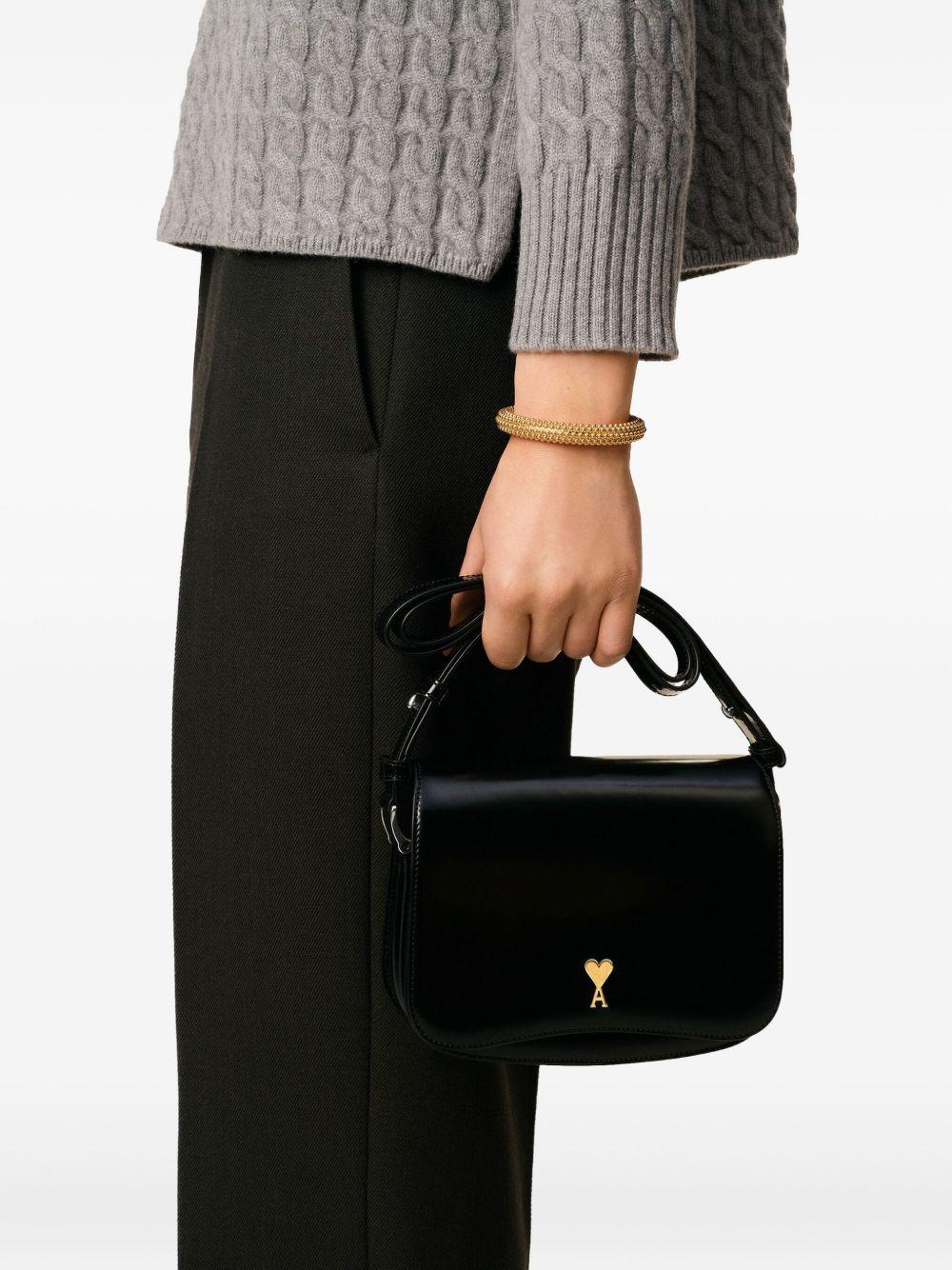heart-motif leather shoulder bag Product Image
