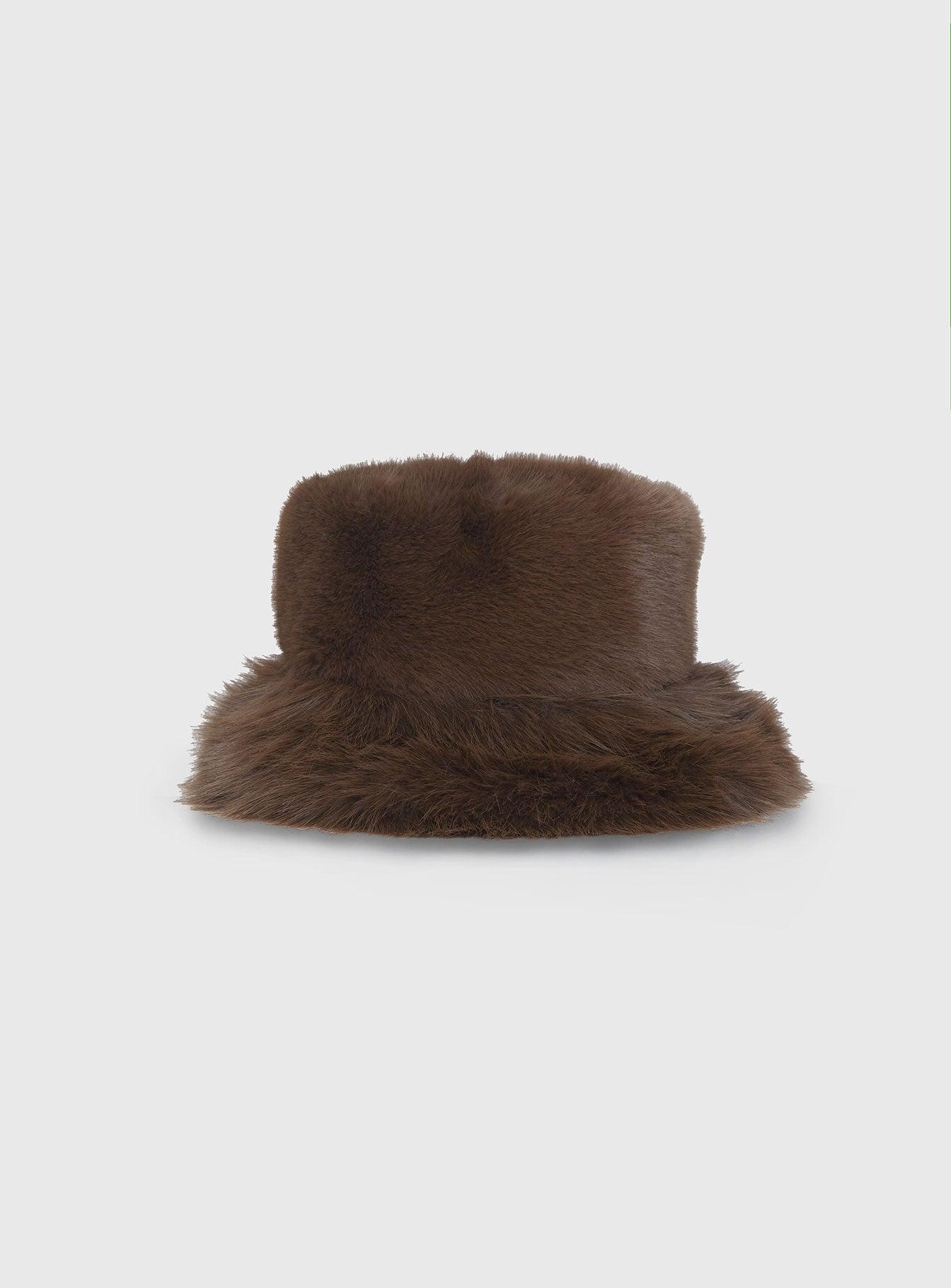 Avaah Fluffy Hat Taupe Product Image