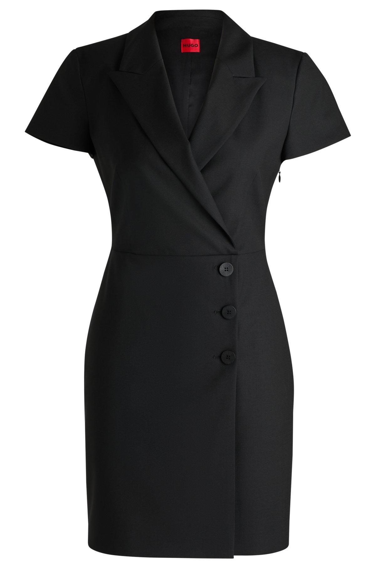 Button-front dress with peak lapels Product Image