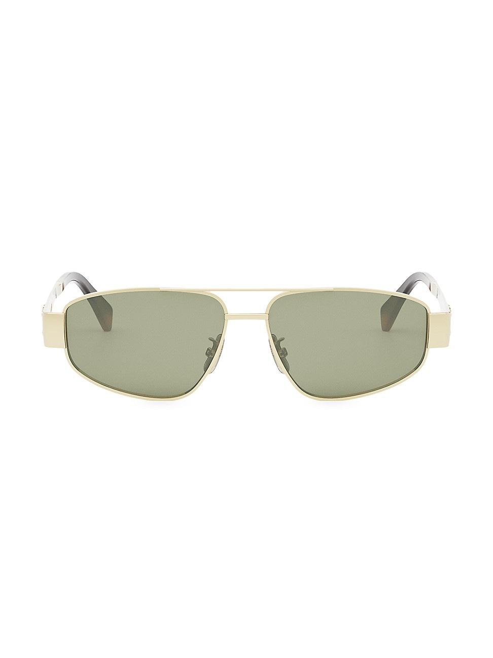 Womens Metal Triomphe 57MM Pilot Sunglasses Product Image