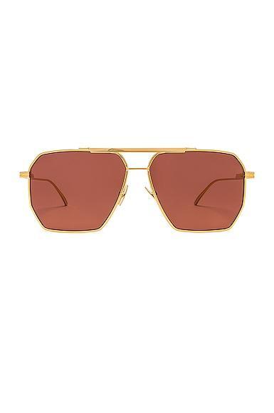Womens 60MM Trapezoid Sunglasses Product Image
