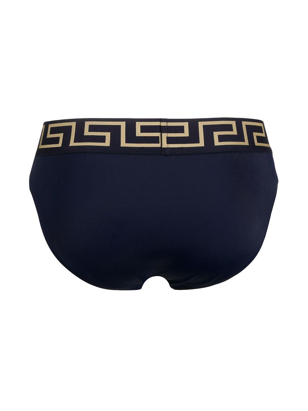 Greca-print swimming trunks Product Image
