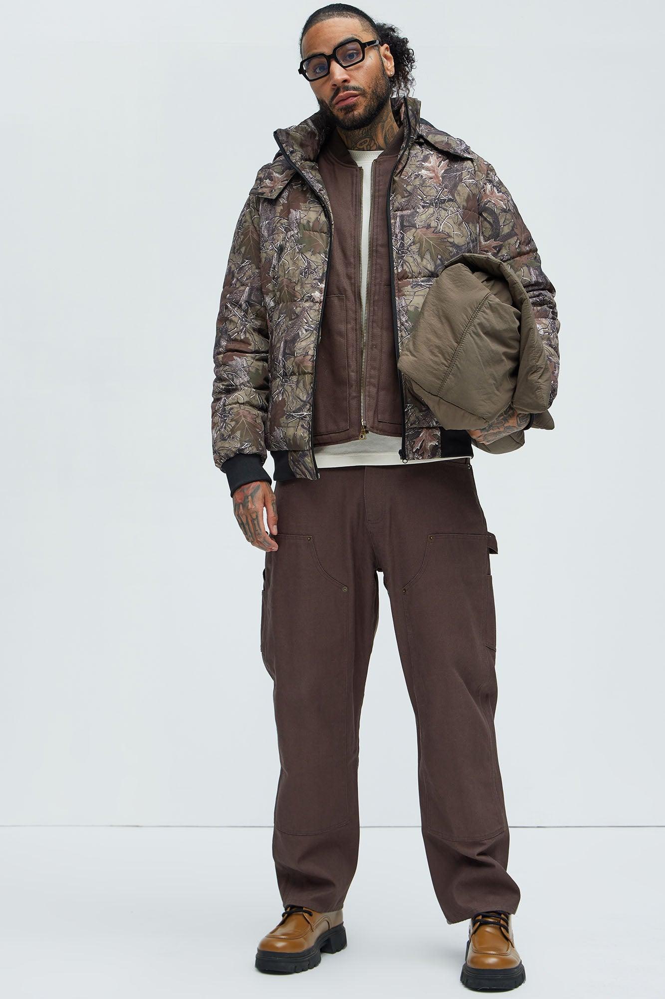 Pining Woodland Heavyweight Puffer Jacket - Bark Brown Product Image