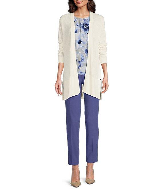 Calvin Klein Sweater Knit Open Front Long Sleeve Cardigan Product Image