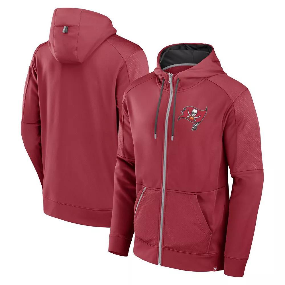 Men's Fanatics Red Tampa Bay Buccaneers Defender Full-Zip Hoodie, Size: 2XL Product Image