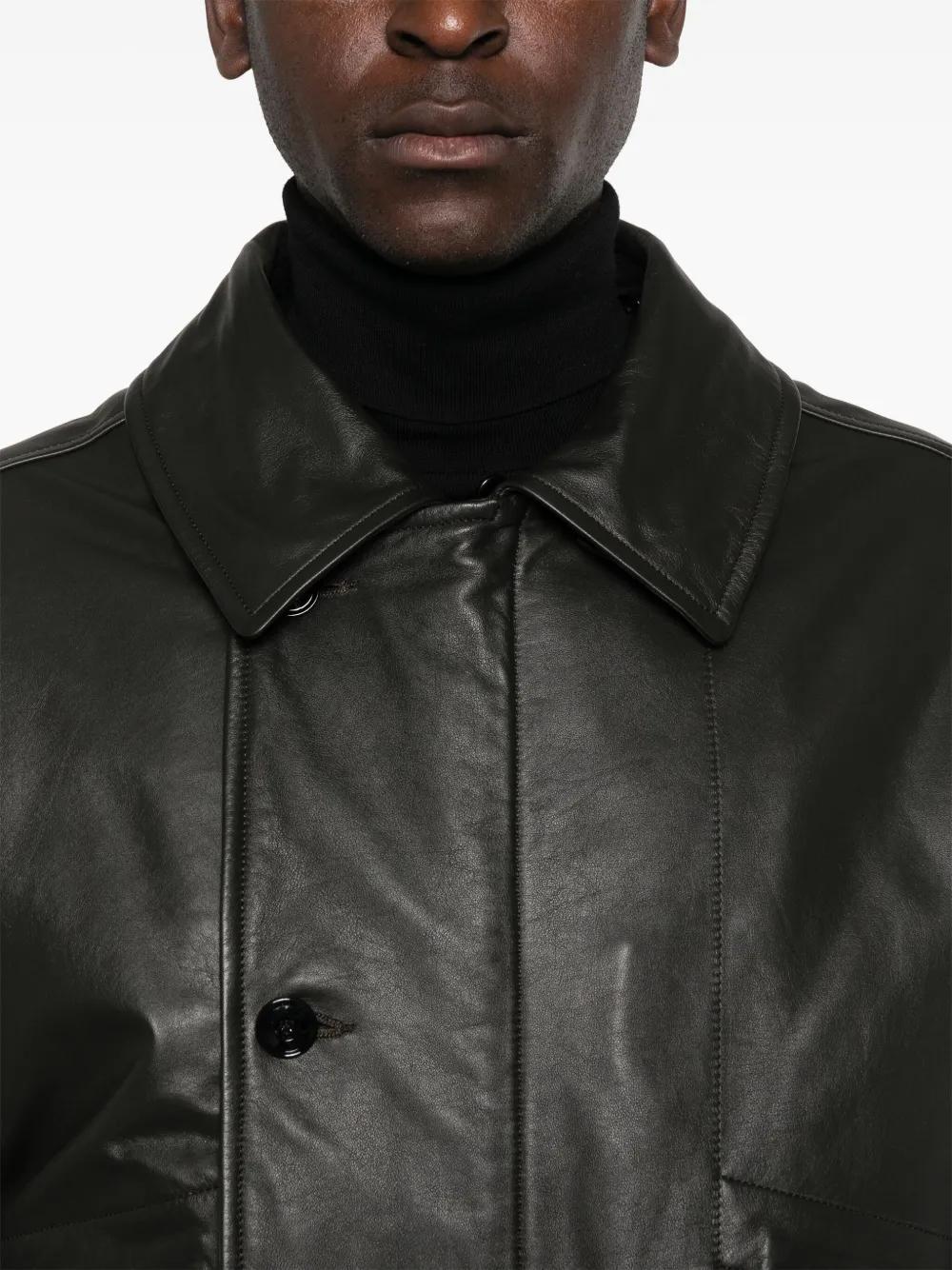 leather padded jacket Product Image