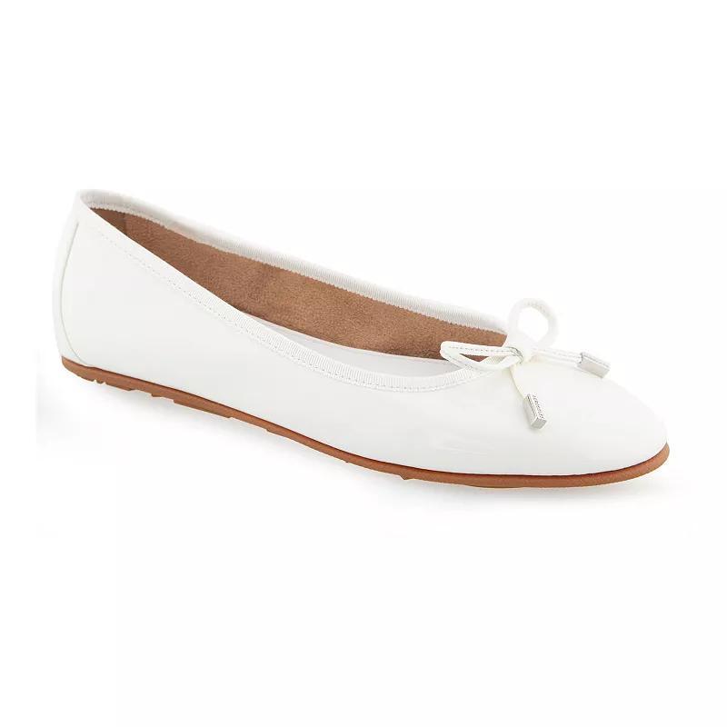 Aerosoles Pia Women's Ballet Flats, Size: 9, White Patent Pu Product Image
