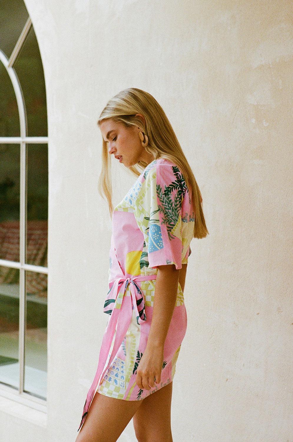 Scarlett Wrap Dress - Vista Pink Product Image