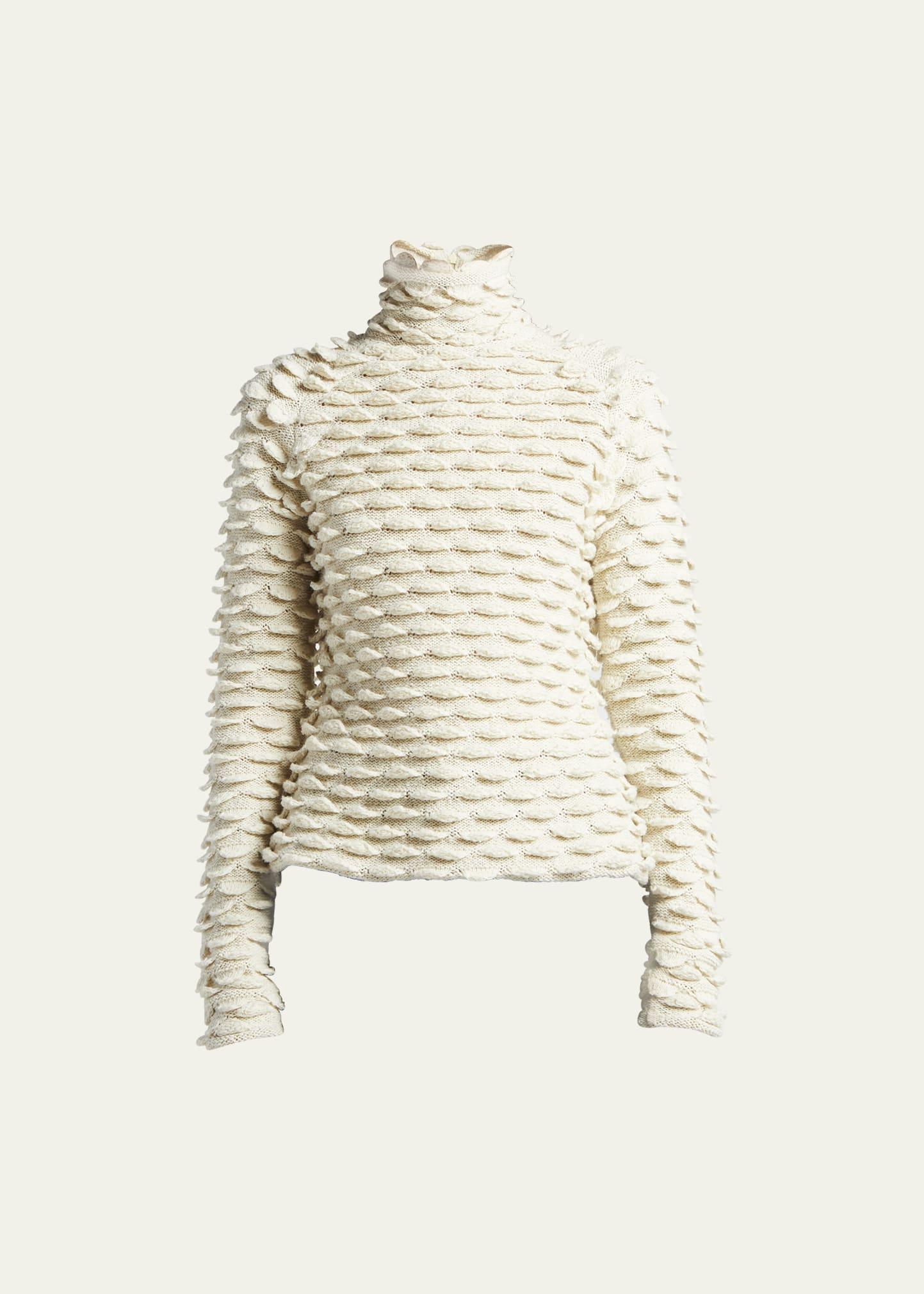 Womens Fish Scale Wool-Blend Sweater Product Image
