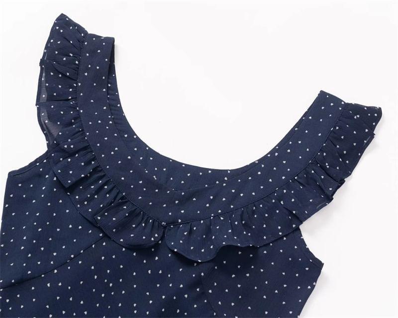 Sleeveless U-Neck Floral Print Maxi A-Line Dress Product Image