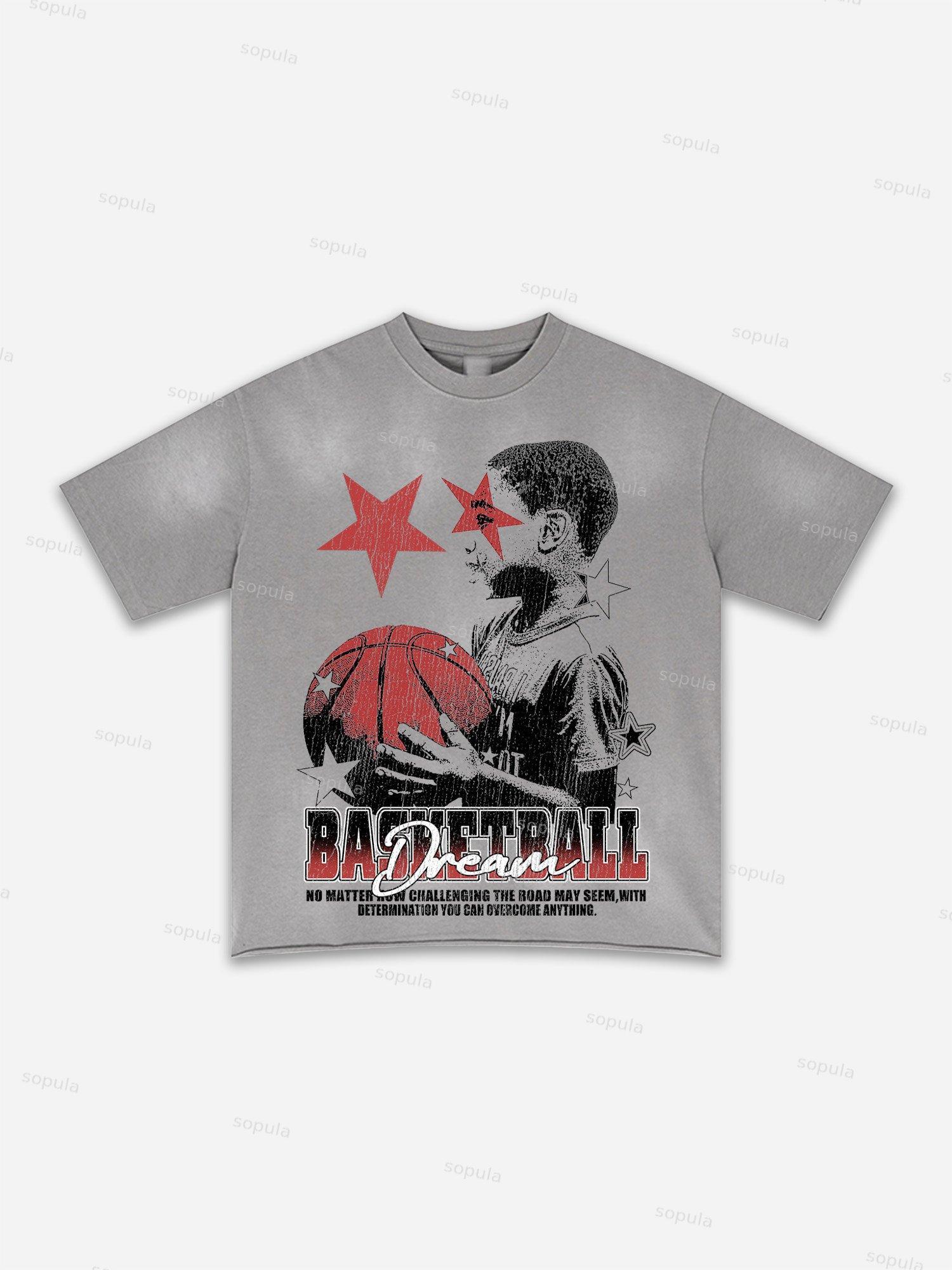 Streets Don't Lie Retro Big Head Graphic Washed T-shirt Product Image