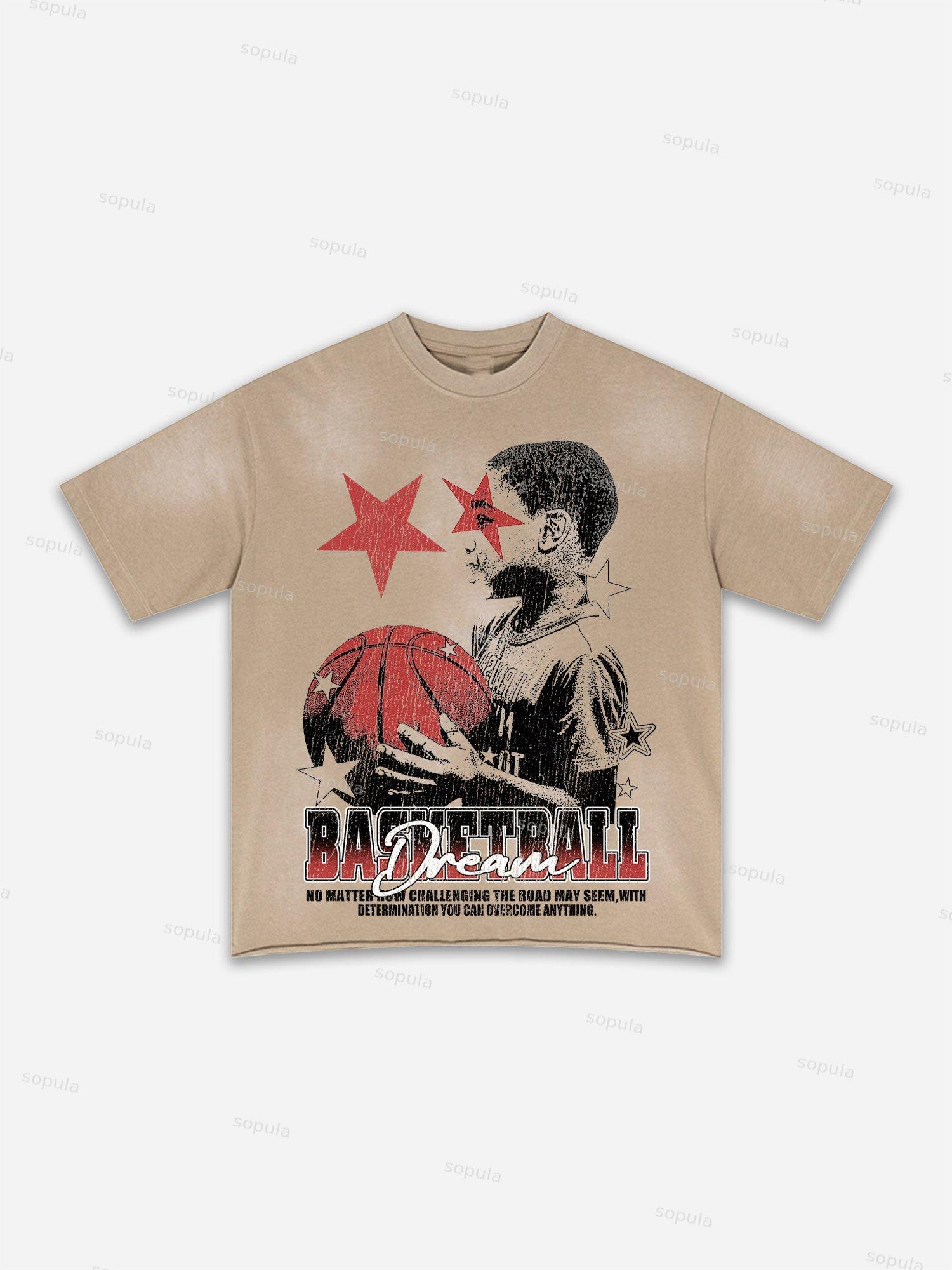 Streets Don't Lie Retro Big Head Graphic Washed T-shirt Product Image