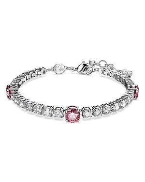 Swarovski Matrix Round Cut Tennis Bracelet in Rhodium Plated Product Image
