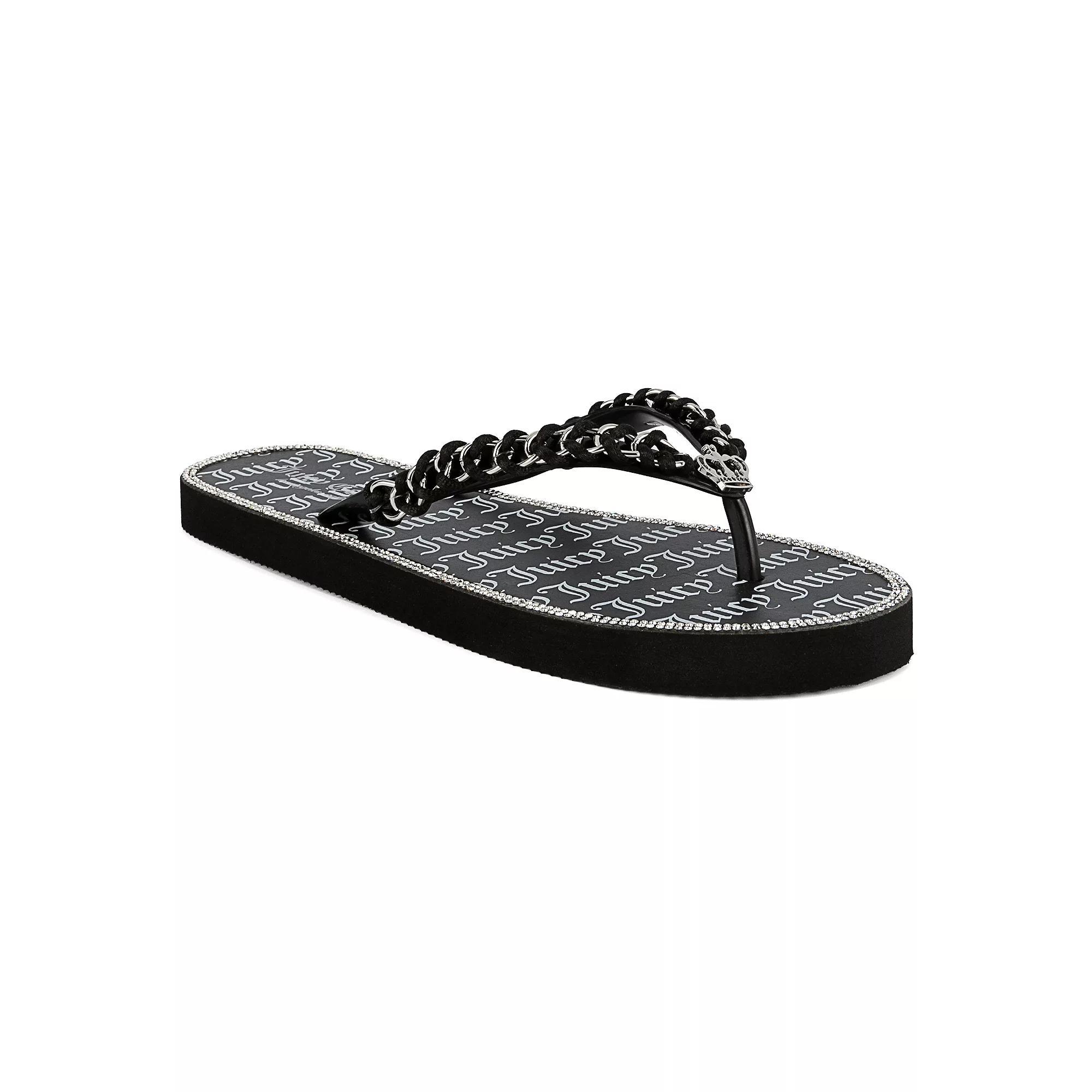 Juicy Couture Spacey 2 Women's Flip Flop Sandals, Size: 10, Black Product Image