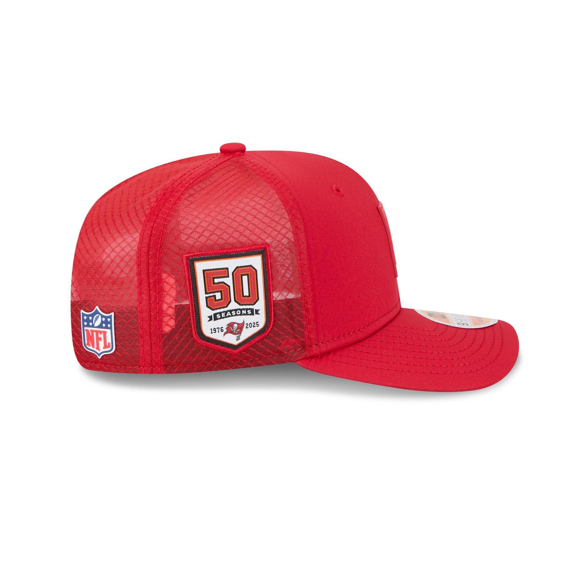 Tampa Bay Buccaneers 2025 Sideline Hot Weather 9SEVENTY Trucker Hat Male Product Image