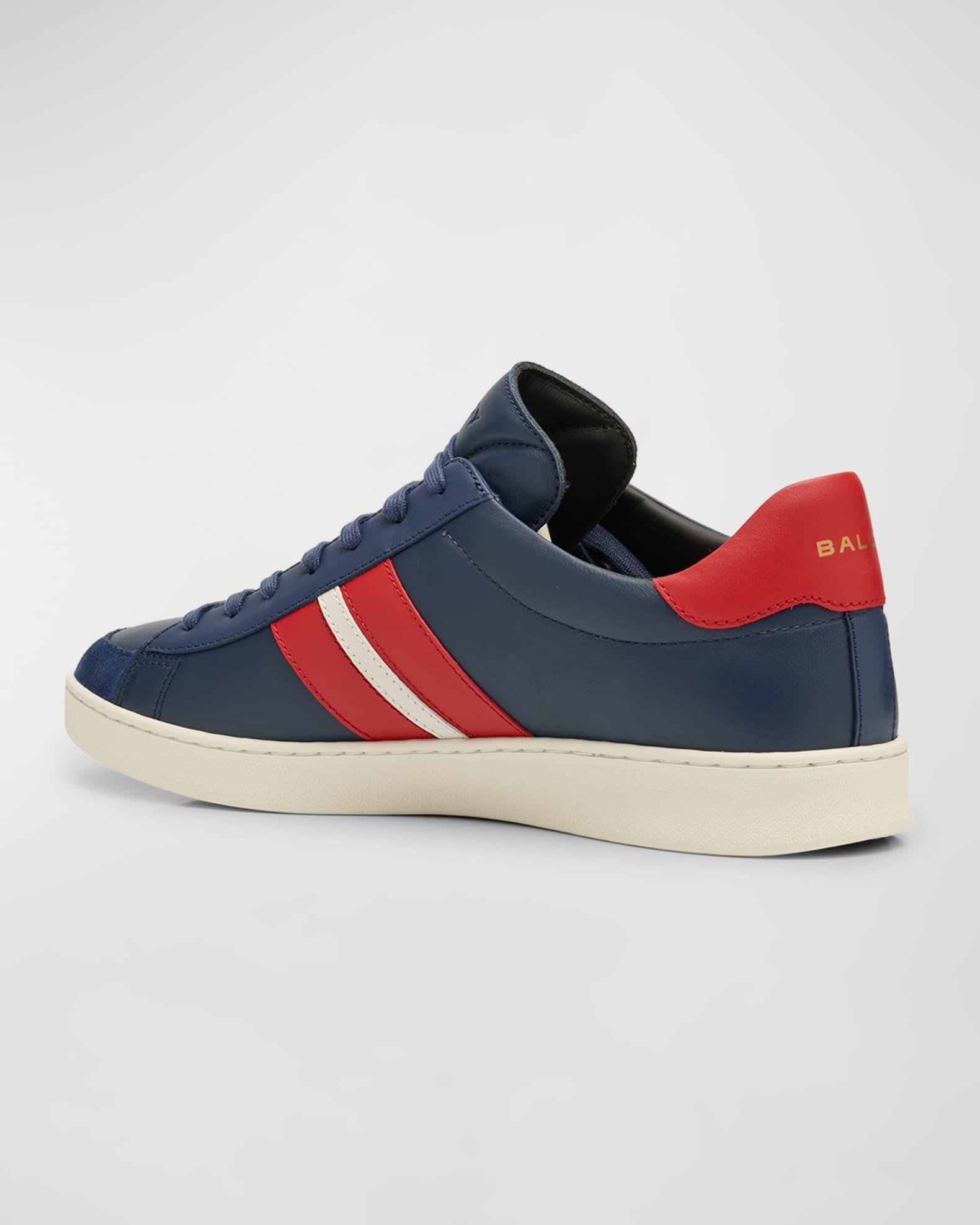 Men's Low-Top Leather Tennis Sneakers Product Image