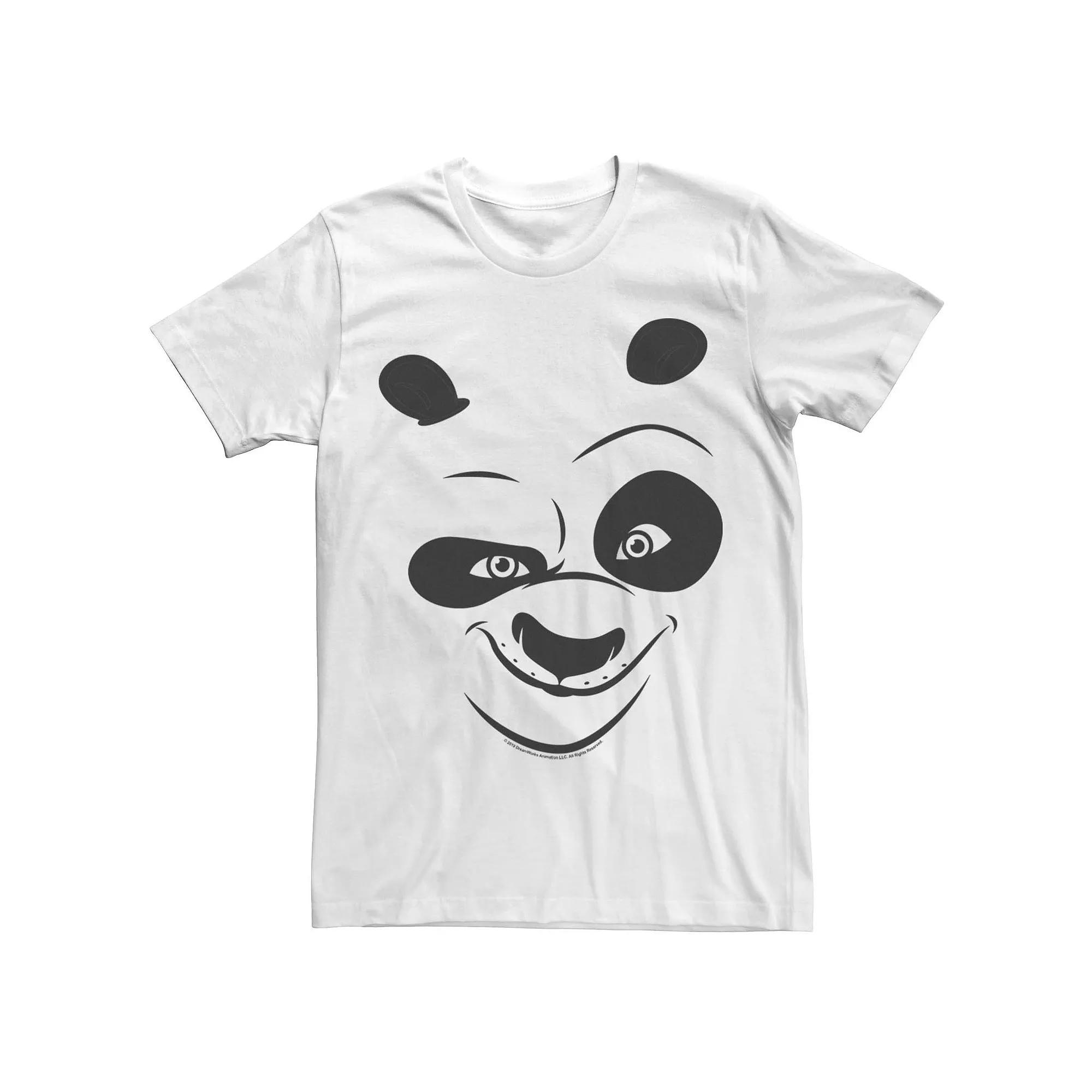 Men's Kung Fu Panda Po Face Costume Tee, Size: Small, White Product Image