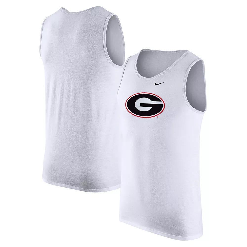 Men's Nike White Georgia Bulldogs Tank Top, Size: Large Product Image
