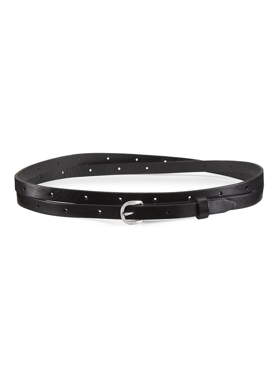 Womens Mini Belize Leather Wrap Belt Product Image