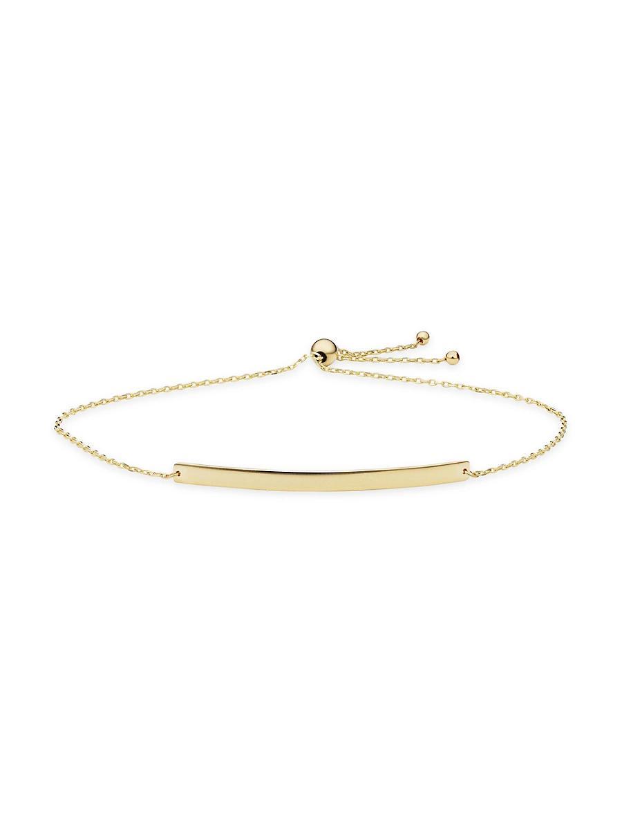 Womens 14K Yellow Gold Brooklyn Bar Bolo Bracelet Product Image