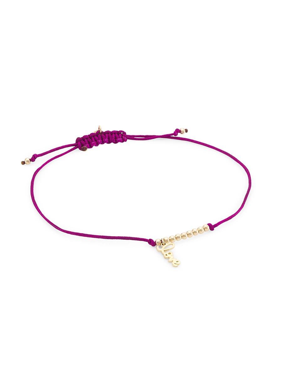Womens Pure Love Script On Raspberry Cord Product Image