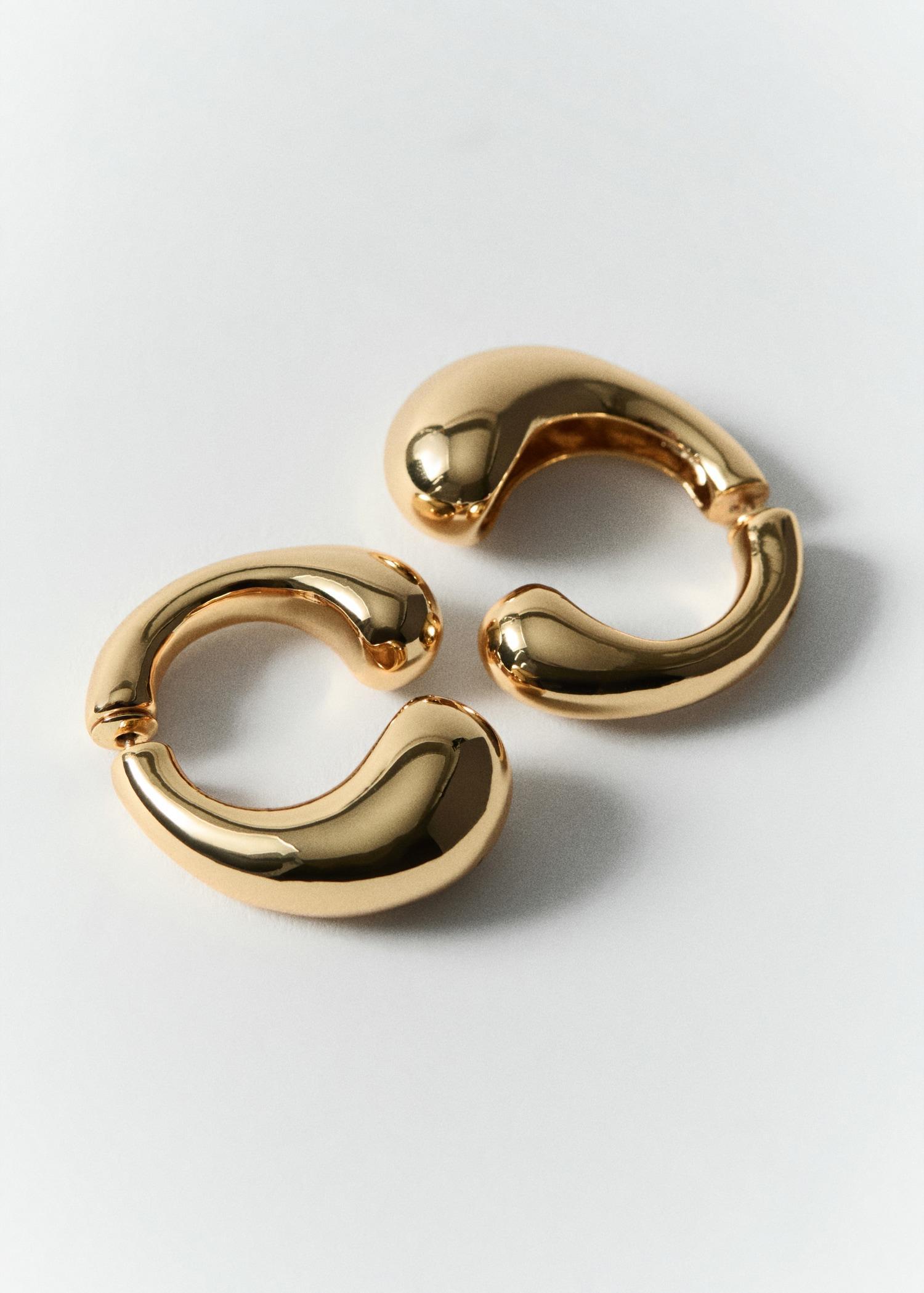 Detachable semi-hoop earring - Women | MANGO USA Product Image
