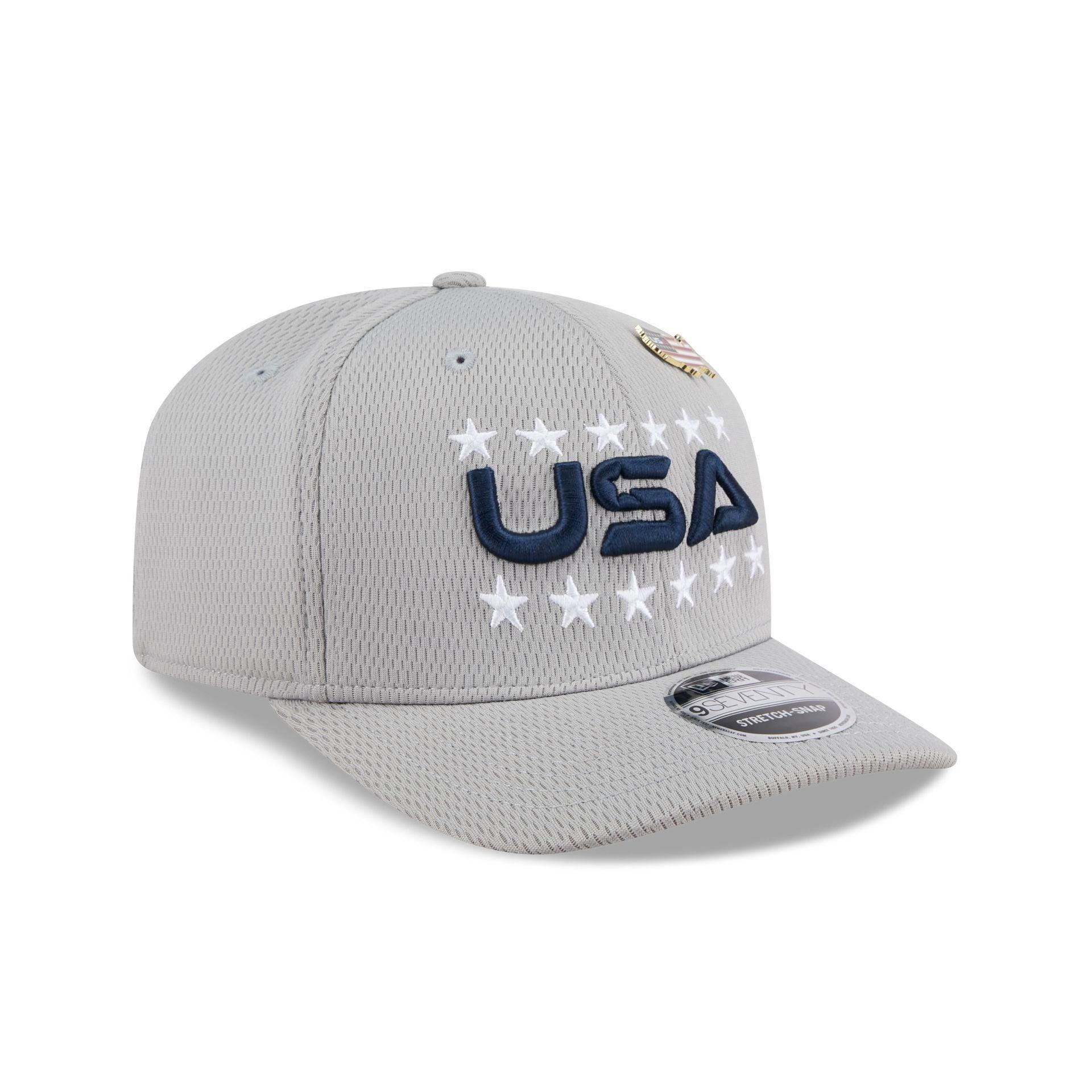 Washington Nationals 2025 Clubhouse Gray 9SEVENTY Stretch-Snap Hat Male Product Image