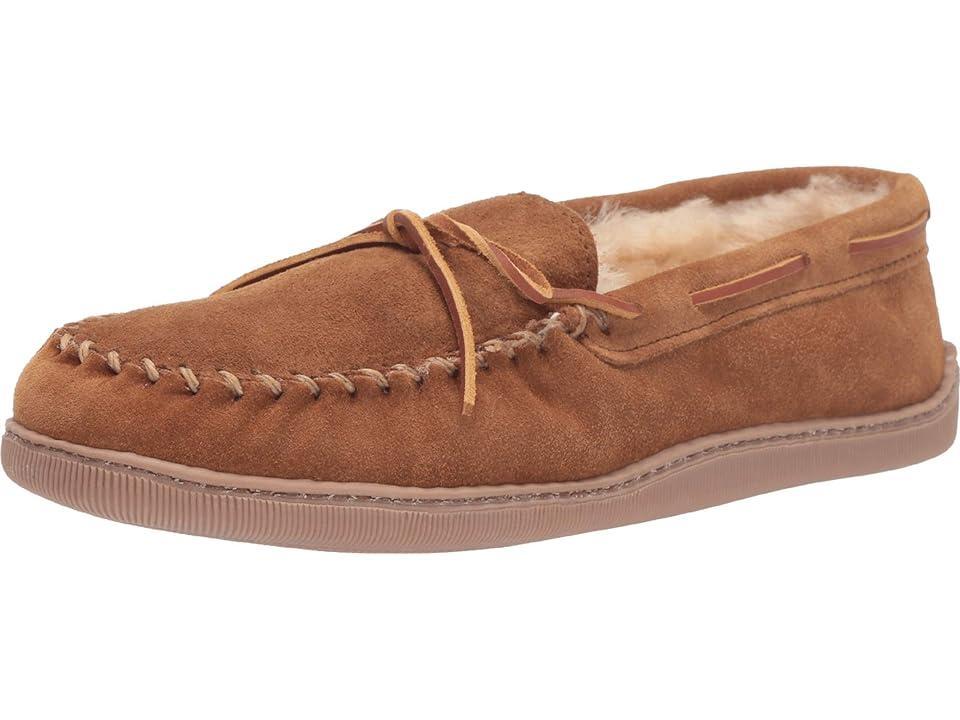 Minnetonka Mens Sheepskin Hardsole Moccasin Slippers Product Image