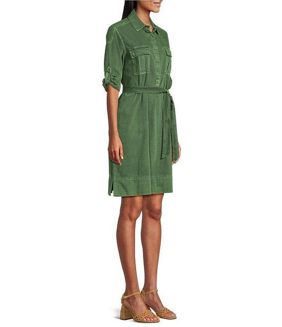 Tommy Bahama Coastal Twill Short Sleeve Button Front Shirt Dress Product Image