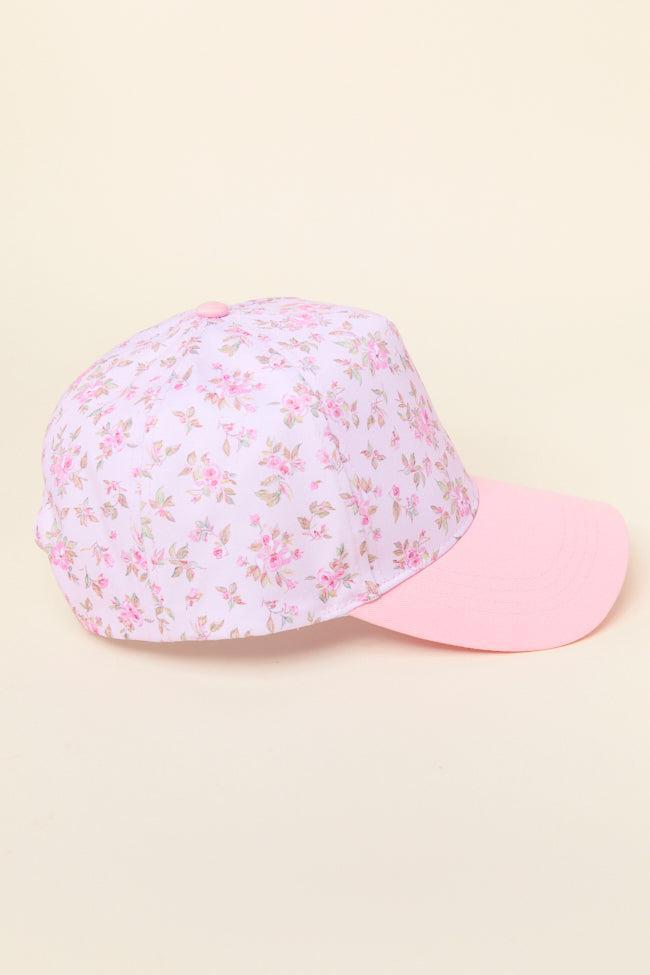 Pink Floral Trucker Hat Product Image