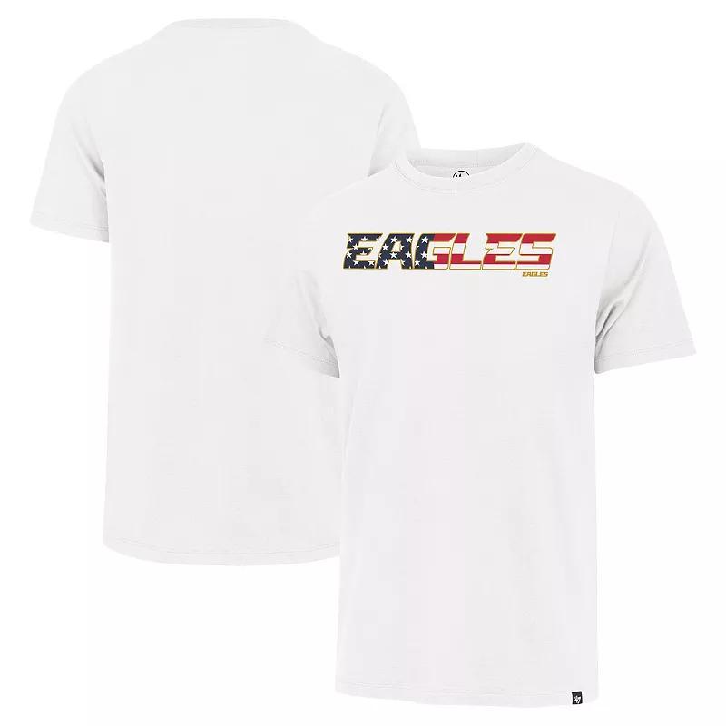 Men's '47 White Philadelphia Eagles Flag Script Franklin T-Shirt, Size: 2XL Product Image