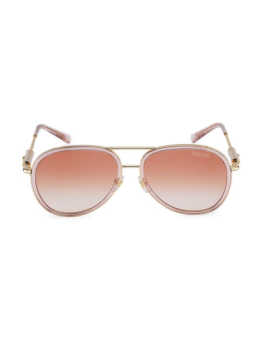 Womens 60MM Aviator Sunglasses Product Image