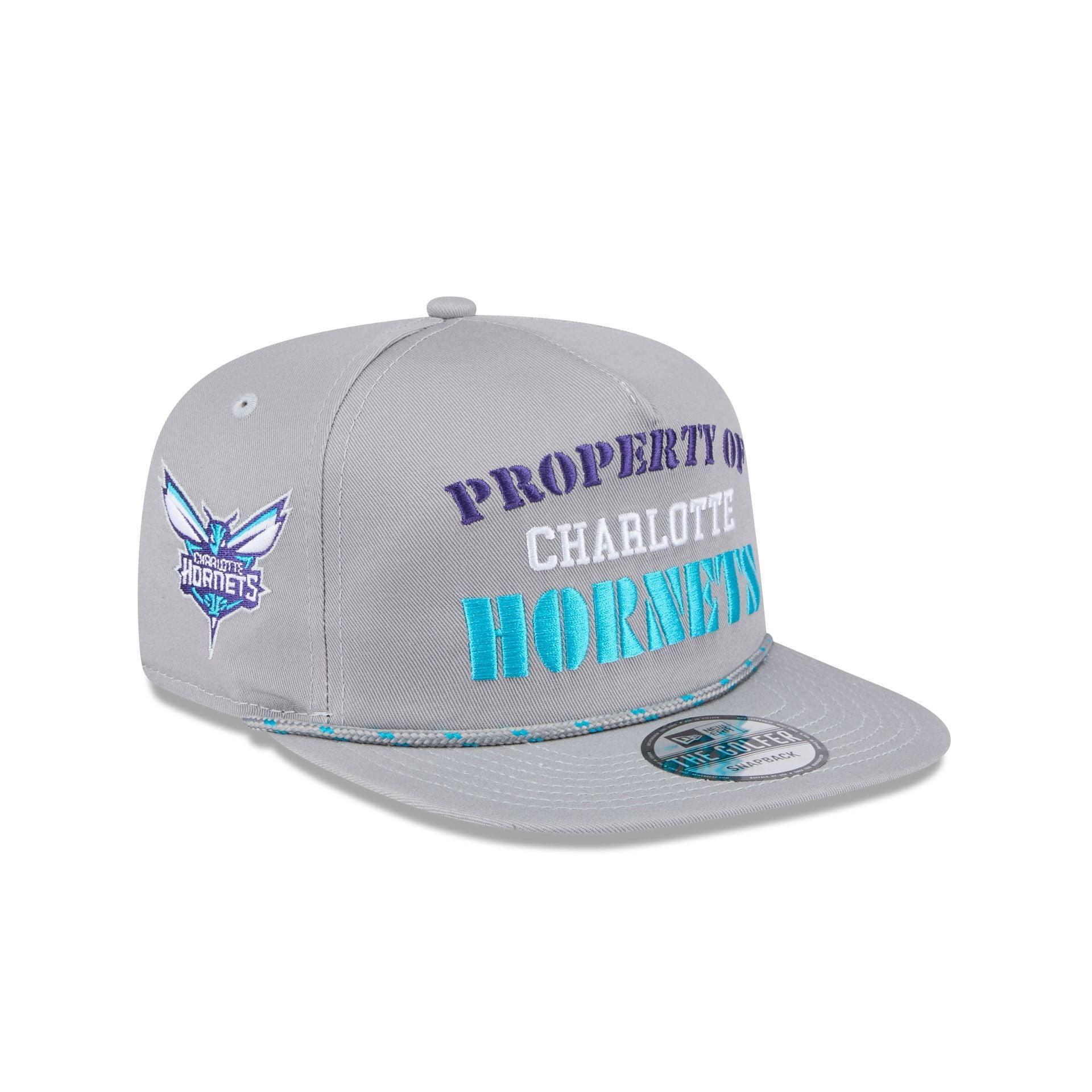 Charlotte Hornets Vintage Gray Rope Golfer Hat Male Product Image